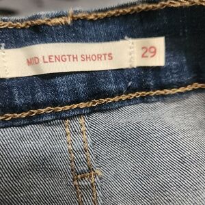Mid Length Denim Shorts